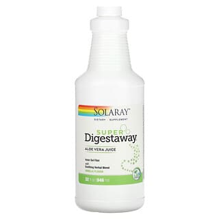 Solaray, Super Digestaway, sok z aloesu, wanilia, 946 ml