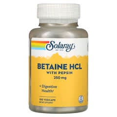 Solaray, Betaine HCL with Pepsin, 250 mg, 180 VegCaps