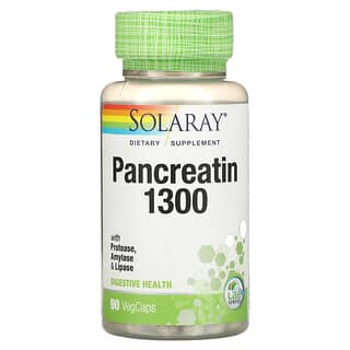 Solaray, Pancreatina 1300, 90 cápsulas vegetales