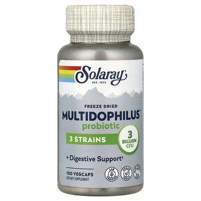 Solaray, Lyophilized Multidophilus™ Probiotics, 3 Billion CFU, 100 Vegetarian Capsules