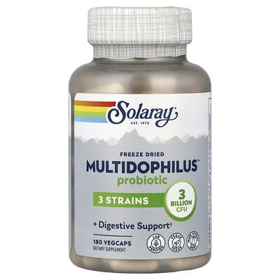 Solaray, Lyophilized Multidophilus™ Probiotics, 180 Vegetarian Capsules