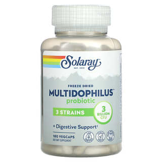 Solaray, Freeze Dried Multidophilus Probiotic, 3 Billion CFU, 180 VegCaps