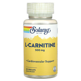Solaray, L-Carnitina, 500 mg, 30 VegCaps