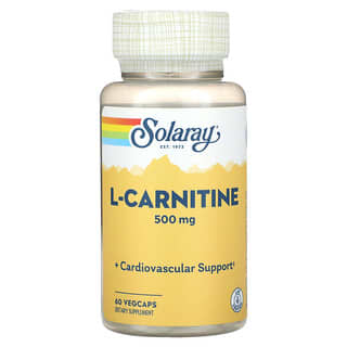 Solaray, L-carnitina, 500 mg, 60 capsule vegetali