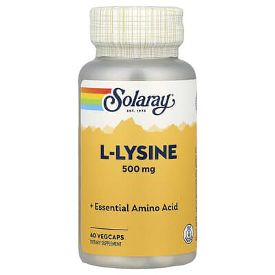 Solaray, L-Lysine, 500 mg, 60 Vegetarian Capsules