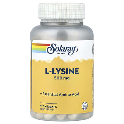 Solaray, L-Lysine, 500 mcg, 120 Vegetarian Capsules