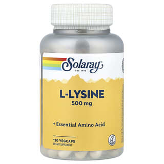 Solaray, L-リジン、500mg、ベジカプセル120粒