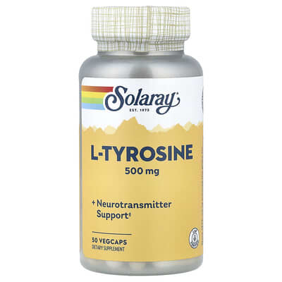 Solaray, L-Tyrosine, 500 mg, 50 Vegetarian Capsules