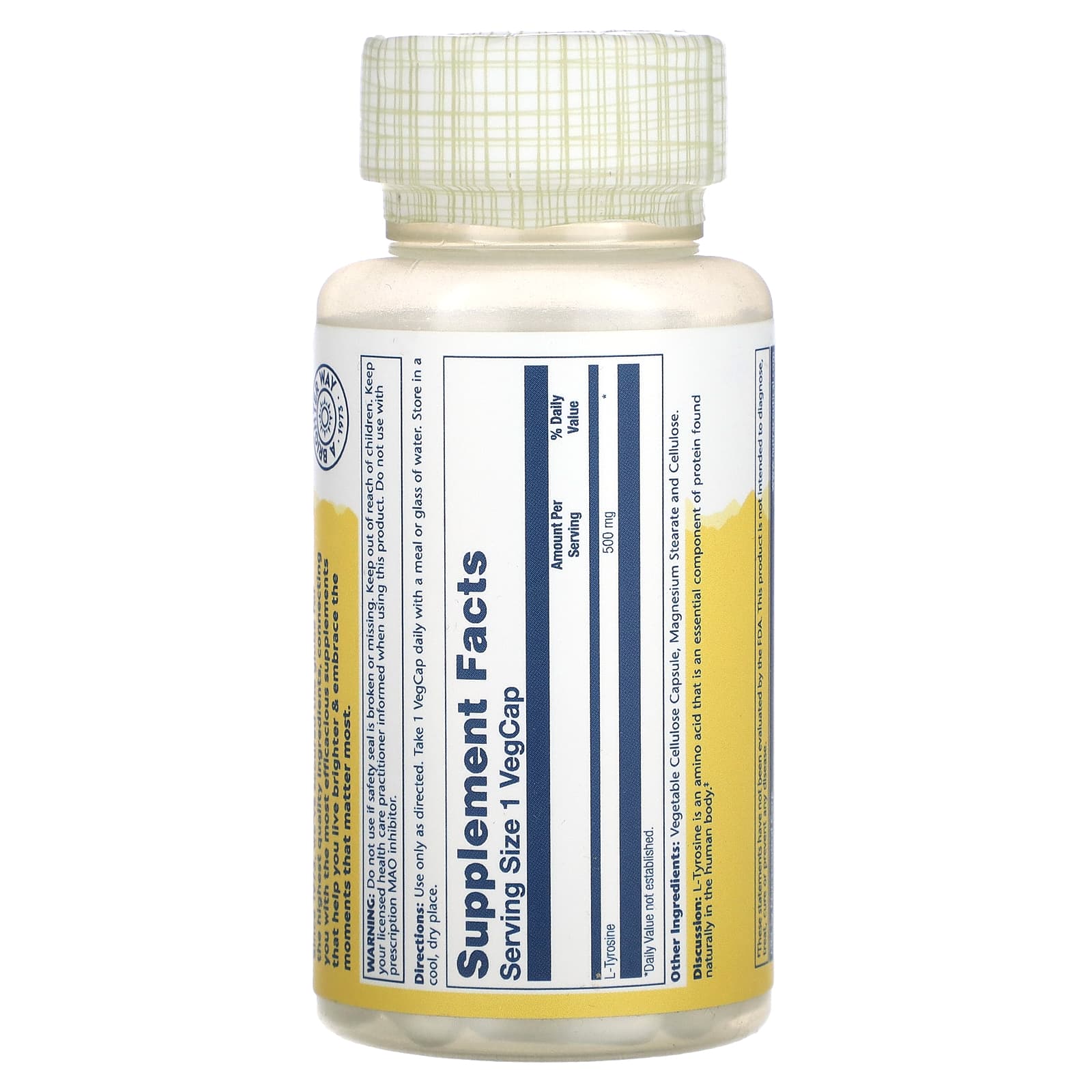 L-Tyrosine Solgar (50 uds) main image 1