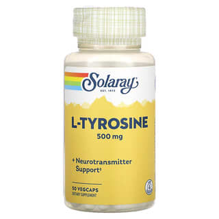 Solaray, L-酪氨酸，500 毫克，50 粒素食胶囊