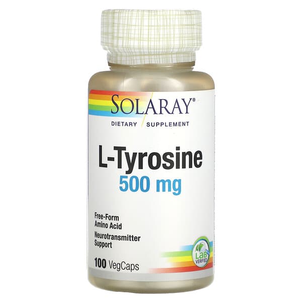 Solaray, L-Tyrosine, 500 mg, 100 VegCaps