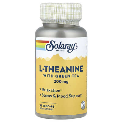 Solaray, L-Theanine With Green Tea, 45 veg caps