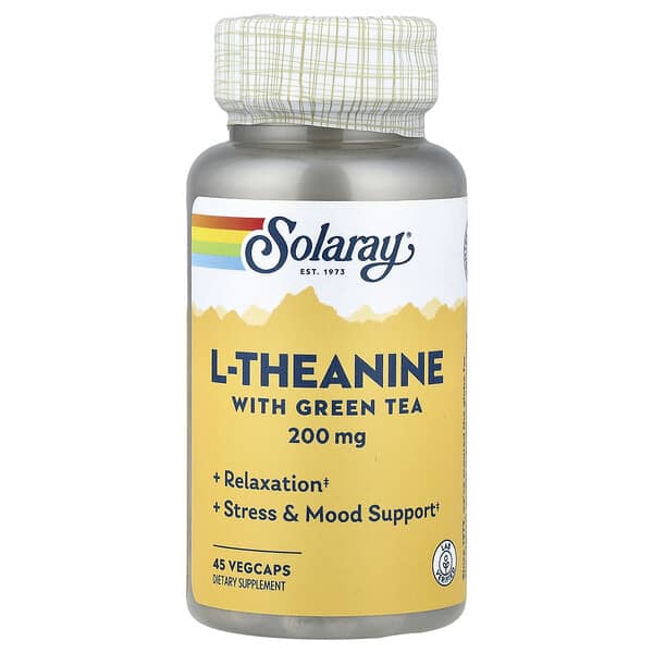 L-Theanine With Green Tea, 45 VegCaps