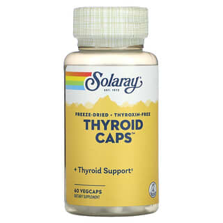 Solaray (سولاراي)‏, Thyroid Caps مجففة بالتجميد، 60 كبسولة