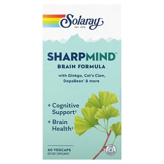 Solaray, SharpMind, Fórmula para o Cérebro, 60 VegCaps