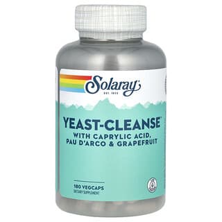 Solaray‏, Yeast-Cleanse‏, תוסף תזונה לתמיכה במאזן שמרים, 180 כמוסות צמחיות