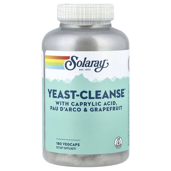 Solaray, Yeast-Cleanse, 180 cápsulas vegetales