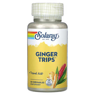 Solaray, Ginger Trips`` 60 comprimidos masticables