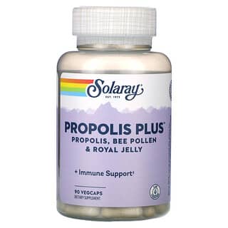 Solaray, Propolis Plus, Propolis, pollen d'abeille et gelée royale, 90 capsules végétariennes