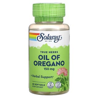 Solaray, Aceite de orégano, 150 mg, 60 cápsulas blandas veganas