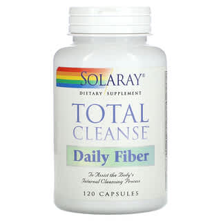 Solaray, Total Cleanse, Daily Fiber, 120 Capsules