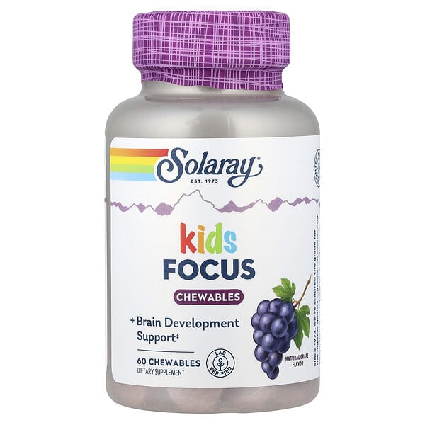 Kids Focus Chewables, Natural Grape, 60 Chewables