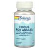 Focus For Adults，含 L-酪氨酸、葡萄籽提取物、γ-氨基丁酸和 5-HTP，60 粒素食膠囊