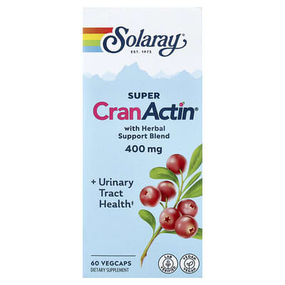 Solaray, Super CranActin® with Herbal Support Blend, 60 veg caps