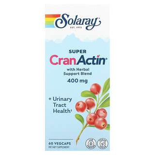 Solaray, Super CranActin con mezcla de refuerzo herbal, 400 mg, 60 cápsulas vegetales