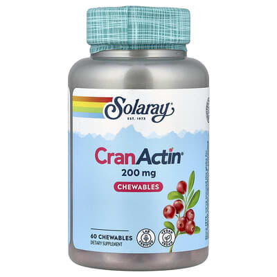 Solaray, CranActin®, Chewables, Strawberry, 60 Chewables