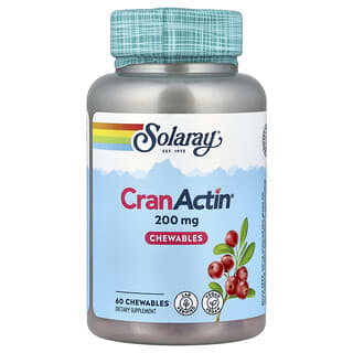 Solaray, CranActin, Comprimidos masticables, 200 mg, 60 comprimidos masticables