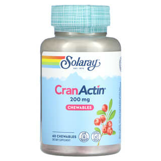 Solaray, CranActin, жевательные таблетки, 200 мг, 60 жевательных таблеток