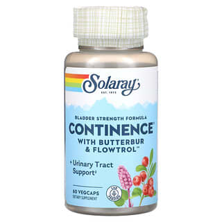 Solaray, Original Continence com Flowtrol, 60 cápsulas vegetais