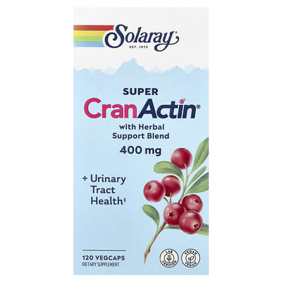 Solaray, Super CranActin® with Herbal Support Blend, 400 mg, 120 Vegcaps