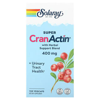 Solaray, Super CranActin com Mistura de Suporte de Ervas, 400 mg, 120 Vegetais