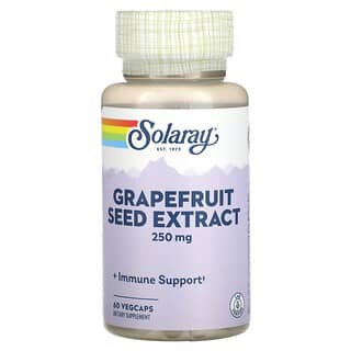 Solaray, Экстракт косточек грейпфрута, 250 мг, 60 вегетарианских капсул