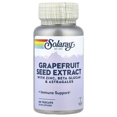 Solaray, Grapefruit Seed Extract With Zinc, Beta Glucan & Astragalus, 60 VegCaps