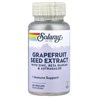Solaray, Grapefruit Seed Extract With Zinc, Beta Glucan & Astragalus, 60 VegCaps