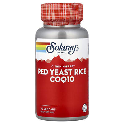 Solaray, Red Yeast Rice Coenzyme Q10, 60 Vegetarian Capsules