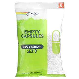 Solaray, Capsules végétariennes vides, taille 0, 500 capsules végétariennes