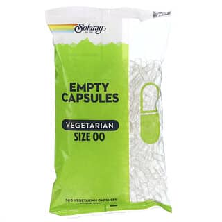 Solaray, Capsules végétariennes vides taille 00, 500 capsules végétariennes
