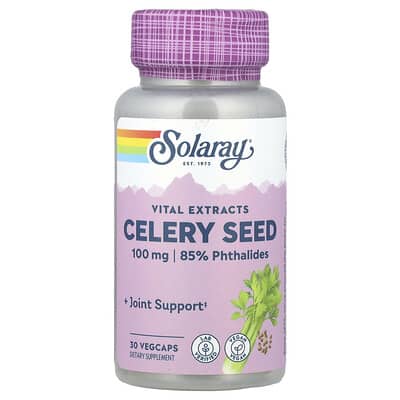 Solaray, Vital Extract, Celery Seed, 30 Vegetarian Capsules
