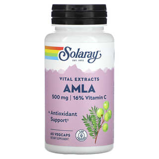 Solaray, Extractos vitales, AMLA, 500 mg, 60 cápsulas vegetales