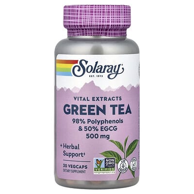 Solaray, Vital Extract, Green Tea, 500 mg, 30 Vegetarian Capsules