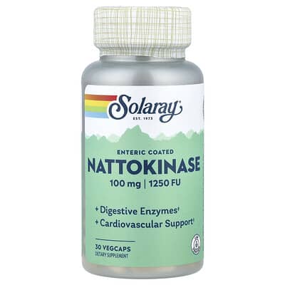 Solaray, Nattokinase, 100 mg (1,250 FU), 30 Vegetarian Capsules