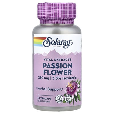 Solaray, Vital Extracts, Passion Flower, 60 VegCaps