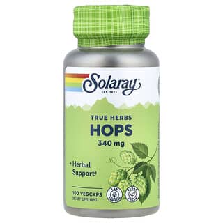Solaray, True Herbs, HOPS, 340 mg, 100 pflanzliche Kapseln