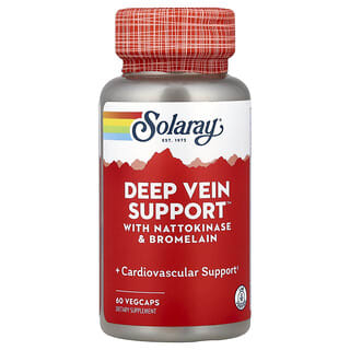 Solaray, Suport pentru vene profunde, 60 VegCaps