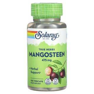 Solaray, True Herbs, Mangosteen, 475 mg, 100 VegCaps