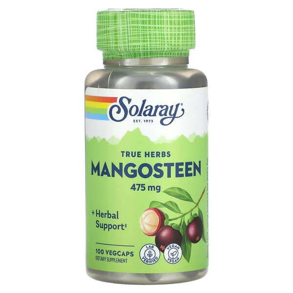 Solaray, True Herbs, Mangosteen, 475 mg, 100 VegCaps